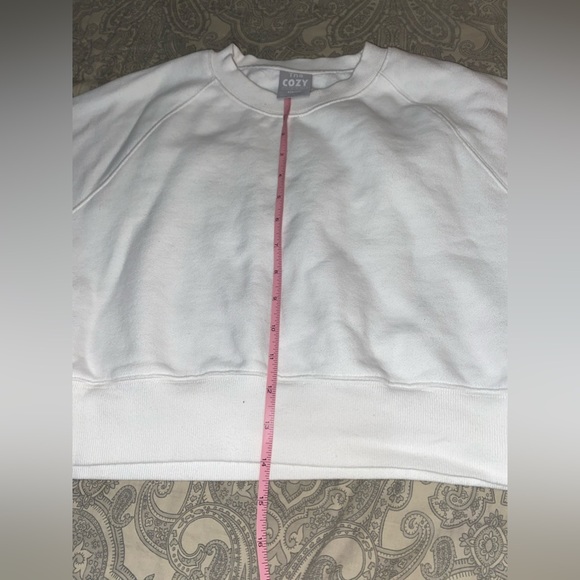 TNA Aritzia white cropped pullover sweater - Picture 4 of 6